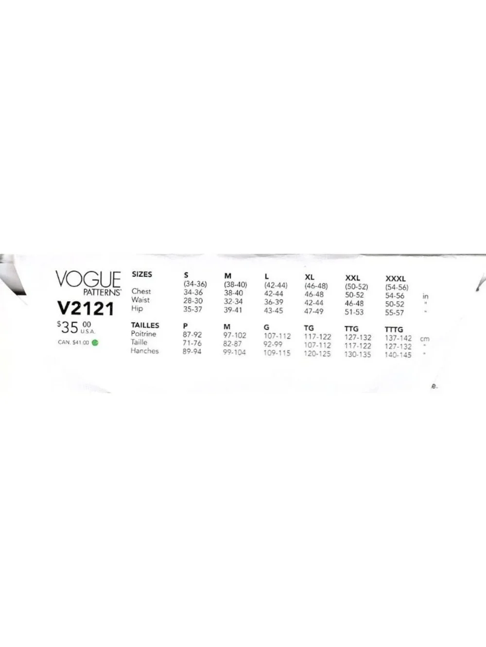 Vogue V2121 Mens S to XXXL Unique Pajama Lounge Set Uncut Sewing Pattern